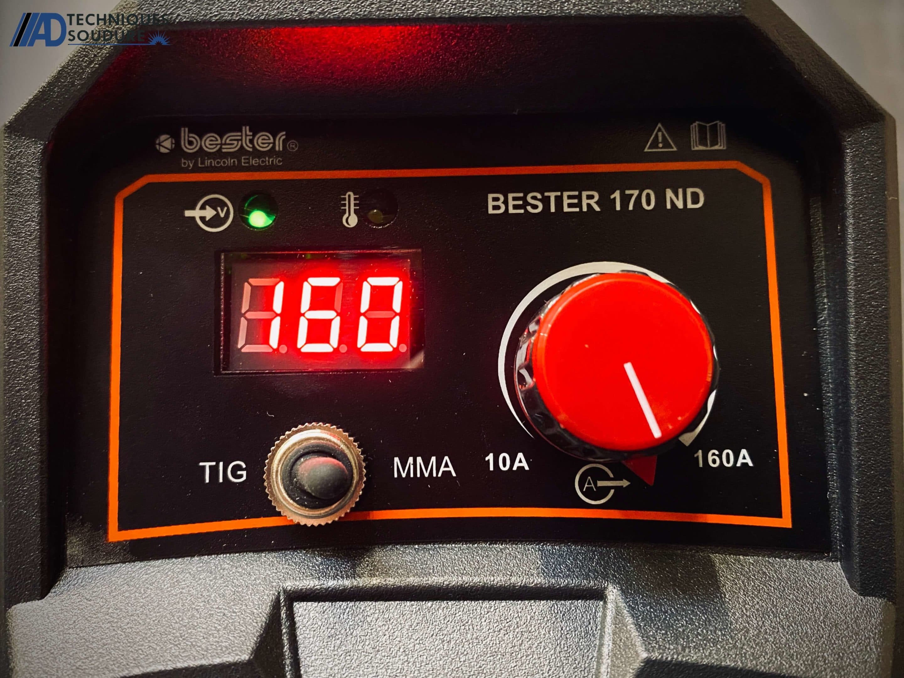 BESTER by Lincoln Electric Electrode enrobée 170ND Poste à souder BESTER by Lincoln Electric Electrode enrobée 170D-ND monophasé